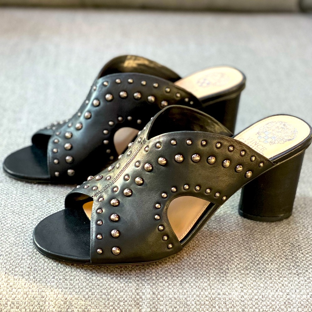 Studded Black Women's Mules